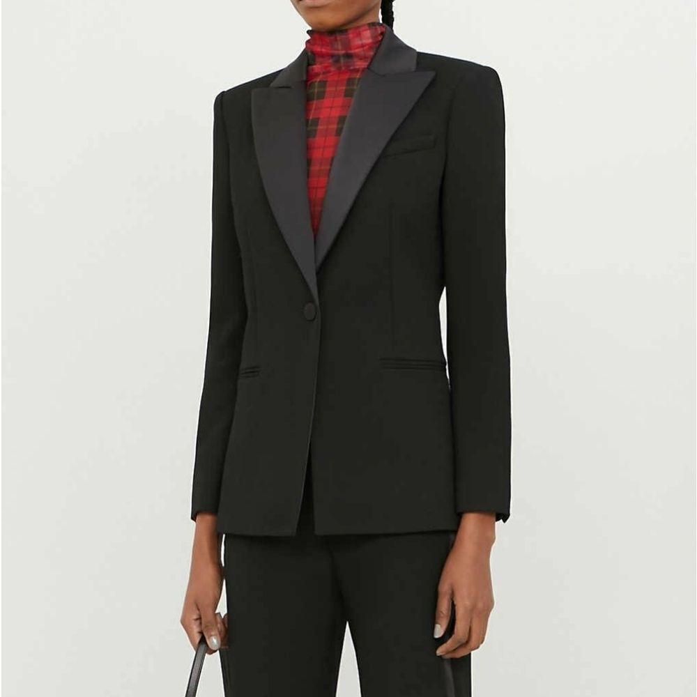 Maje Blazer Satin Lapel Evening Jacket Sz‎ EU 36 US 4